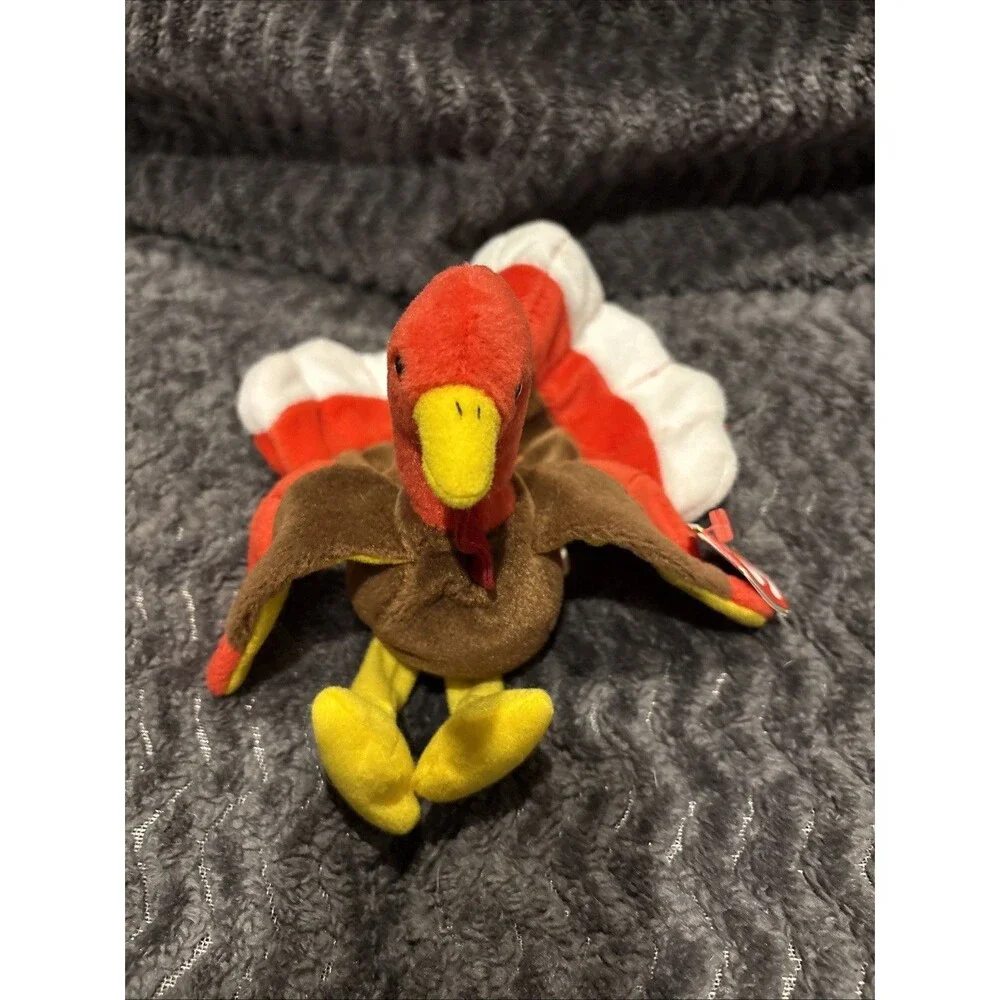 Lot Of 3 TY Beenie Babies Claude, Gobbles, Knuckles